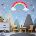 thumbnail image 3 of Yeaqee Rainbow Wall Decals Removable Star Butterfly Heart Wall Sticker Watercolor Star Rainbow Wall Sticker Vinyl Girls Room Decorations for Nursery Baby Kids Girl Teen Bedroom, 3 of 7