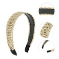 thumbnail image 3 of Unique Bargains 1 Pc Retro Braided Headband 6.1"x4.72" Light Yellow, 3 of 6