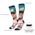 thumbnail image 6 of Fotbe Island Vacation Guinea Pig print Women's Men's Novelty Crew Socks Cotton Socks Knee High Socks for Walking,Running,Nurses,Pregnancy, 6 of 8