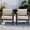 Beige Bar shape Arm, variant on DELMANGO 2 Pieces Outdoor Furniture Patio Chairs, All Weather Patio Dining Chairs, Outdoor Bistro Armchairs with Cushions, for Conversation, Porch, Deck, Balcony, Grey