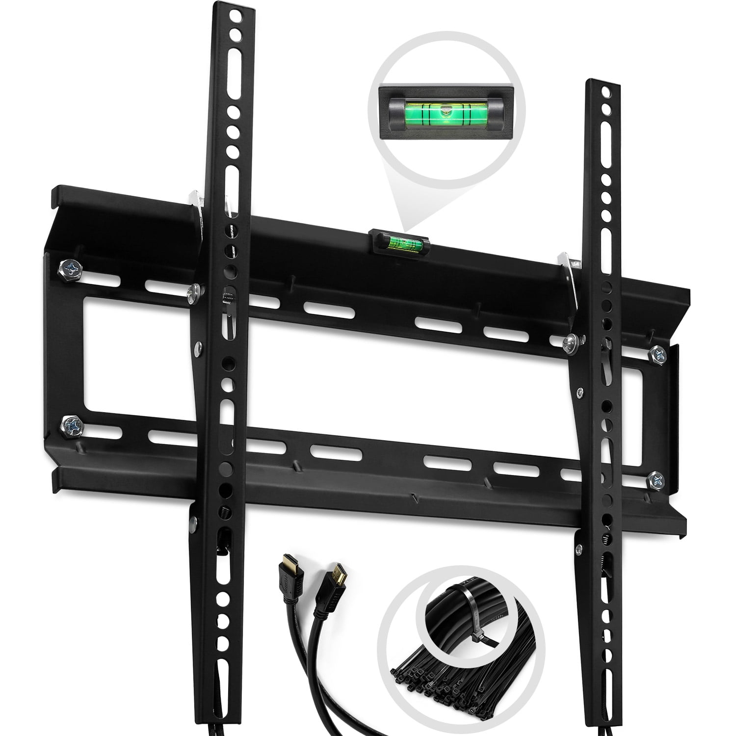 Yes4All Tilting TV Wall Mount Bracket for 20 47 inch with Zip ties