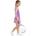 thumbnail image 5 of inhzoy Kids Girls 2PCs Golf Tennis Sports Outfits Racerback Vest with Skirt Skorts A Purple 6, 5 of 7