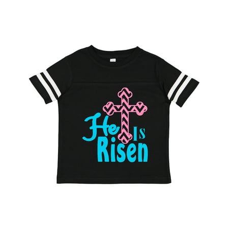 

Inktastic Easter He is Risen Pink Cross Gift Toddler Boy or Toddler Girl T-Shirt