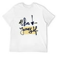 thumbnail image 2 of Charlylifestyle Unisex Casual Be Yourself Hand Written Calligraphy Short Sleeve T Shirt, 2 of 5