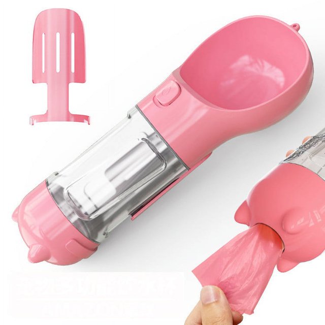TIMIFIS Bouteille d'Eau pour Chien, Distributeur d'Eau Portable Étanche pour Chiot avec Distributeur d'Eau pour Animaux de Compagnie Marche Extérieure, Randonnée, Voyage, Plastique de Qualité Alimentaire - Été