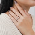 thumbnail image 6 of JeenMata Lab Grown Diamond Round Prong Set Vintage Anniversary Ring in 18K White Gold Plated for Women, 6 of 11