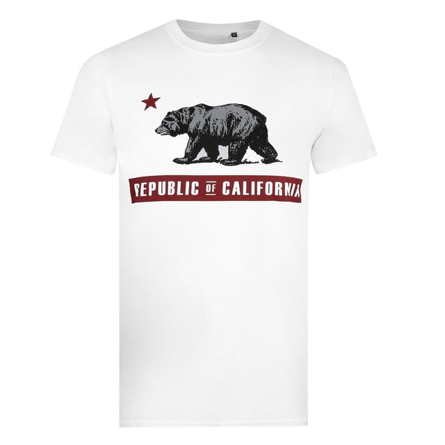 Republic of California - Camiseta Bandera para Hombre (Blanco)