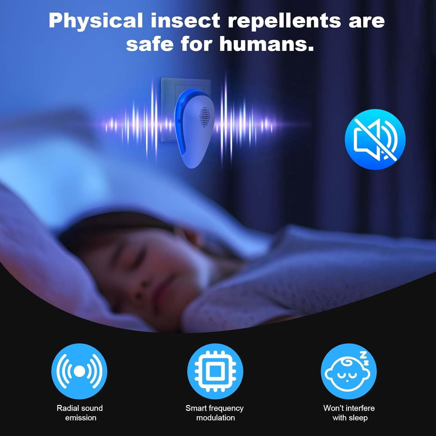 Ultrasonic Pest Repeler , Pest Control Ultrasonic Repelent, Electronic Bug Repelent for Ant, Mosquito, Mice, Spider, Roach, Rat, Flea, Fly