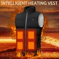 thumbnail image 5 of Plus Size Heated Jackets for Men Unisex Casual Zipper Dual Control Thirteen Area Solid Heat Heating Vest USB Charging, 5 of 6