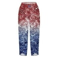 thumbnail image 5 of Roncen Women's Summer Printed Capri Pants - Comfortable Loose Fit Wide Leg Trousers with Casual Style & Patriotic Design, 5 of 5
