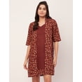 thumbnail image 3 of Moomaya Sleepwear, 2 Pcs Cotton Night Dress For Women, Sleeveless Dress & Shrug Set, 3 of 9