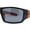 Black Orange - Black, variant on Choppers Flame Logo Biker Warp Plastic Rectangular Sunglasses Shiny Black Brown