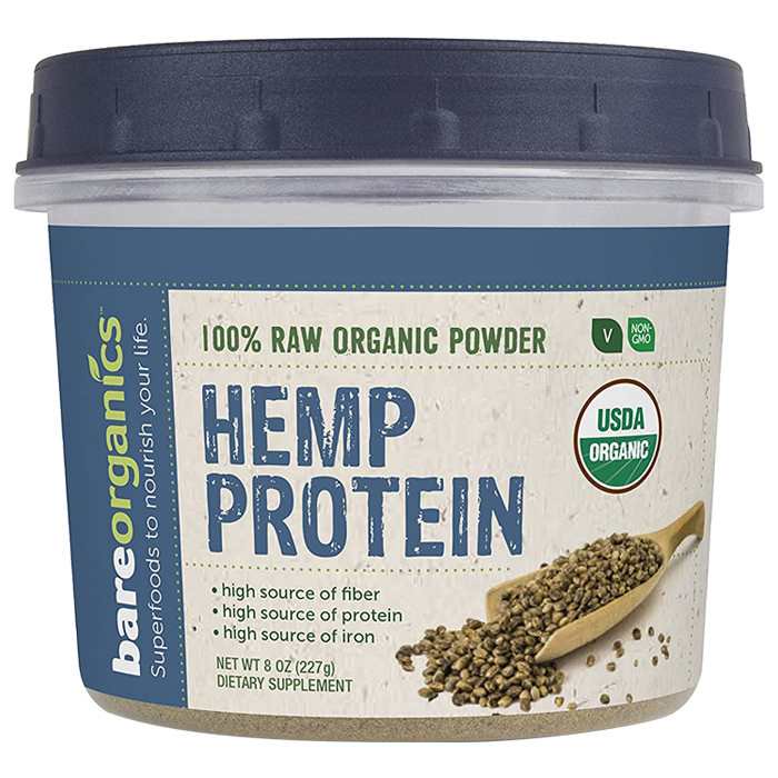 BAREORGANICS Hemp Seed Protein (Raw - Organic) (8Oz) 227G