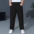 thumbnail image 6 of LEKWK Uniform Pants for Boys Pull-On Chino Pants Elastic Waist Casual Trousers with Pockets Preppy Lightweight Lounge School Formal Playwear 5-15Y, 6 of 9