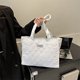 thumbnail image 4 of Bolso de hombro de invierno para mujer, bolso de mano, bolso de pana de moda, bolso cruzado (blanco), 4 of 6