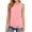 Pink, variant on cocolona Womens Summer Linen Tank Tops Crew Neck Sleeveless Ruffle Hem Shirts Dressy Casual Tunic Solid Color Blouses