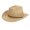 Khaki, variant on Summer Hats for Women Men Summer Western Cowboy Straw Hat Solid Drawstring Sunscreen Beige One Size