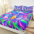 thumbnail image 3 of Feelyou Teens Mystic Mushroom Twin Sheet Sets, Watercolor Artwork Twin Fitted Sheet, Plant Botanical Flat Sheet, Microfiber Bedroom Decor, 3 Pieces, 3 of 7