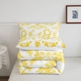 thumbnail image 5 of Homewish Goth Skull Moth Twin Comforter Sets,Moon Floral Bedding Set,Yellow,Halloween Duvet,Reversible,2pcs,1 Comforter and 1 Pillowcase, 5 of 7