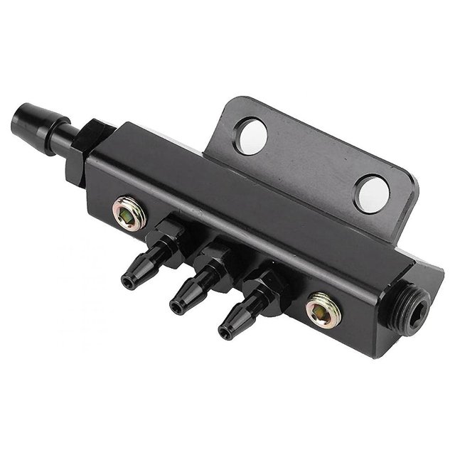 Colector de vacío yuxing bloque de vacío de 5 puertos para automóvil color negro
