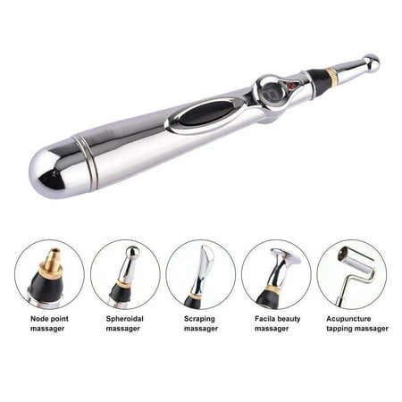 Techno Zone Acupuncture Pen with 5 Massage Head Function Energy Pain Therapy Relief