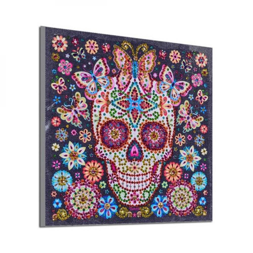 5D DIY Special Shaped Diamond Painting Skull Cross Stitch Mosaic Kits Decor 