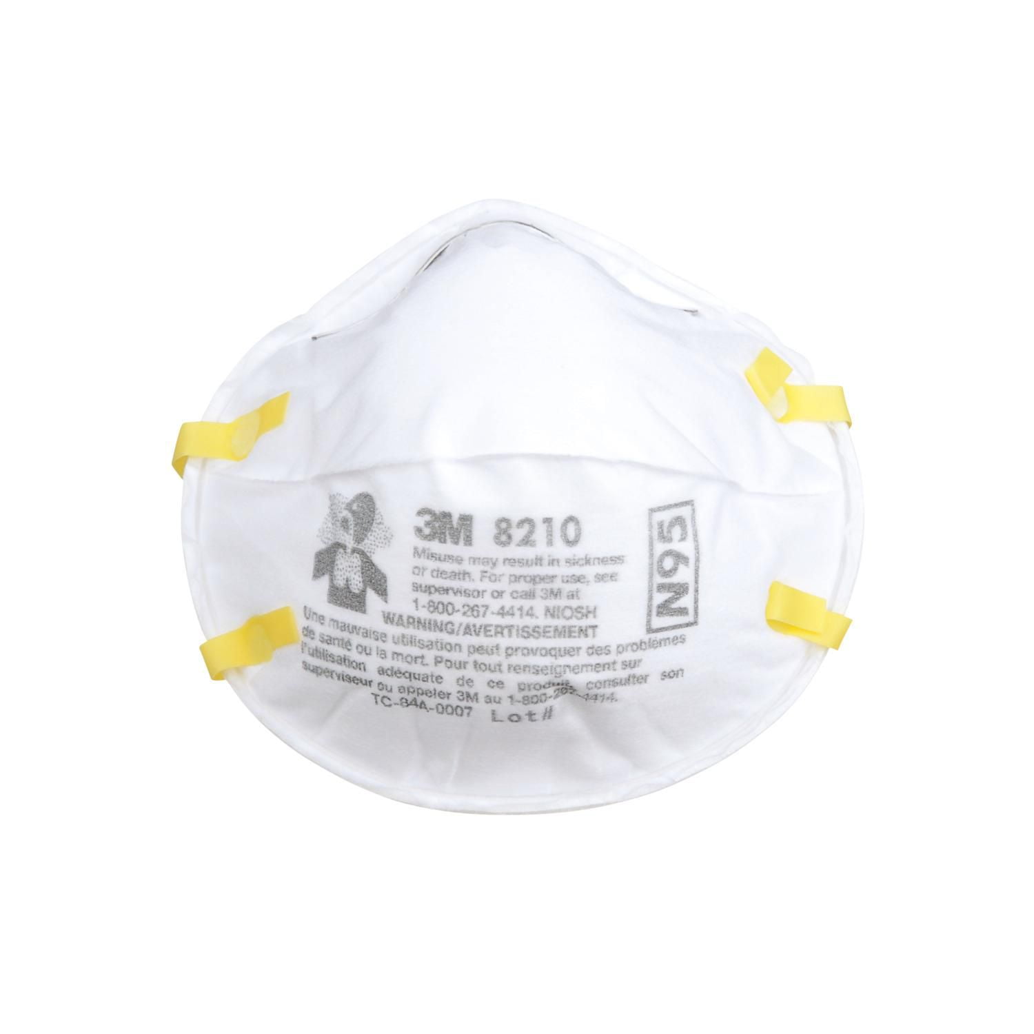 3M™ Performance Sanding and Fibreglass Disposable Respirator, 8210H2-DC, white, 2/pack