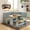 Grey, variant on Meeyar Breakfast Nook Table Set with Power Outlet, Hidden Storage Benches for Kitchen, White