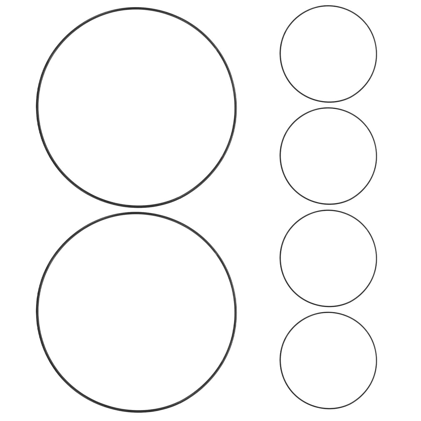 STOBOK 6Pcs Black Metal Rings for Crafts Dream Catcher Frame Floral Hoop DIY Decoration