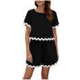thumbnail image 2 of Fashion Plus Size 2 Picec of Sets for Womens Round Neck Sleeveless Shorts Pants Casual Suit Sets, 2 of 6