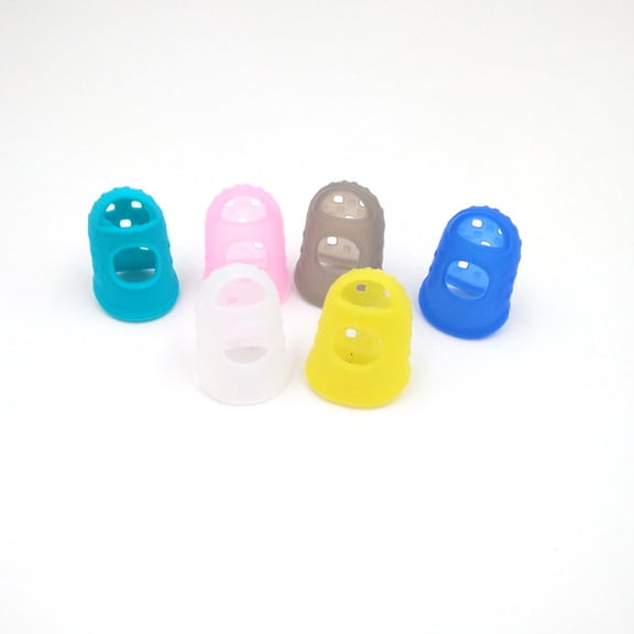 GOOHOCHY  10 Pcs Playing Count Guitar Finger Cots Protectors for Ukulele Tips