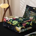 thumbnail image 5 of Homewish Boho Dragonfly Zipper Twin Comforter Sets with Fitted Sheet and 2 Pillowcases,Colorful Flower Floral Zipper Bedding Set,Black Reversible,4 Pieces, 5 of 7
