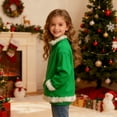 thumbnail image 6 of LIJCC Girls Mock Neck Jackets Furry Trim Winter Warm Zipper Sweatshirts Soft Fleece Oversized Xmas Trendy Coats(Green,10-11 Years), 6 of 9
