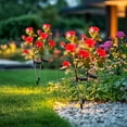 thumbnail image 3 of Solar Garden Lights,Solar Outdoor Lights with More Realistic 10 Rose WaterproofSolar Powered Flowers for Outside Patio Yard Pathway Decorations, 2 Pack, 3 of 9