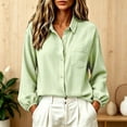 thumbnail image 5 of GigrtiJin Cotton Button Down Shirts for Womens Long Sleeve Collared Loose Blouses Dressy Casual Work Button up Shirts with Pockets, 5 of 7