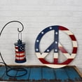 thumbnail image 5 of Patriotic American Flag Metal Peace Sign, Decorative Metal Hanging Peace Sign Wall Decor Star And Stripes Peace Sign Wall Art for Home Door Wall (16 inch , Red White Blue), 5 of 7