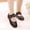 Black, variant on YOUSNH Dance Flower Shoes Student Soft Solid Children Baby Princess Girls Single Kid Baby Shoes Kids Shoes Pink 12