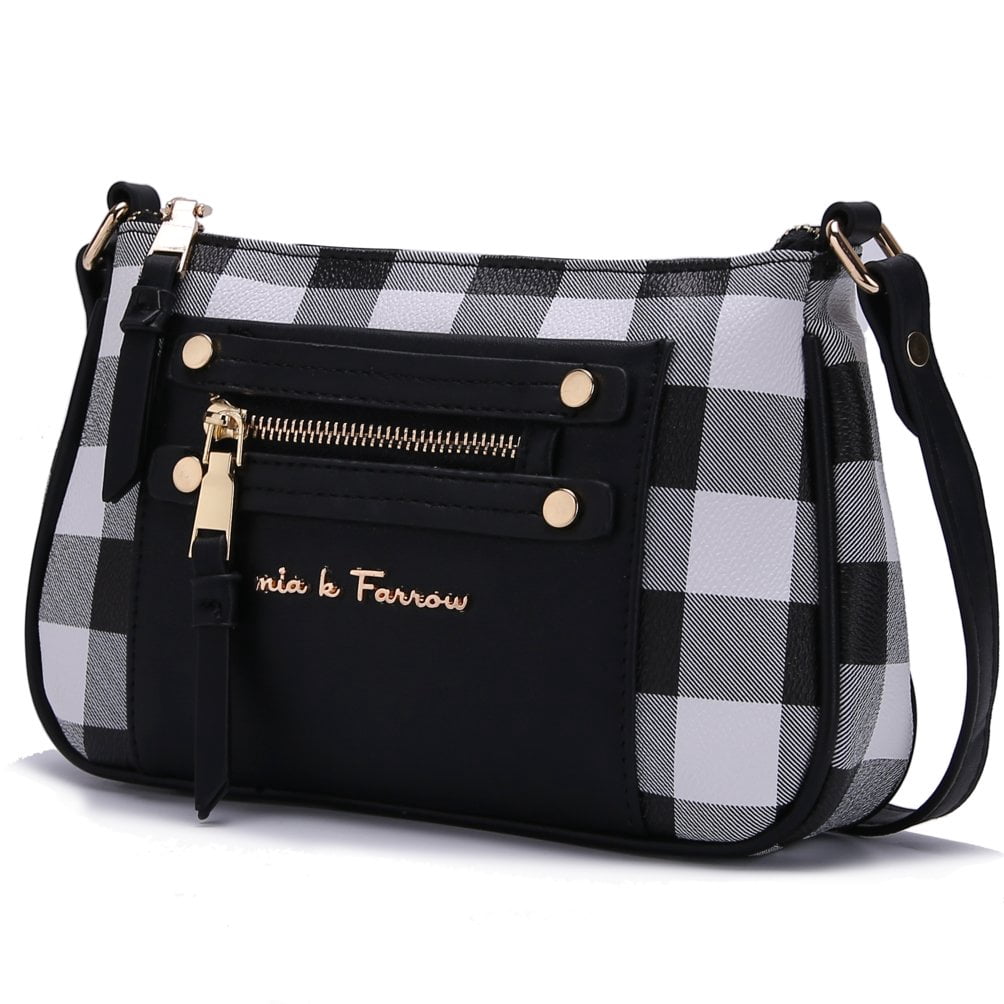 MKF Collection Elliana Checkered Crossbody Bag by Mia K. Farrow
