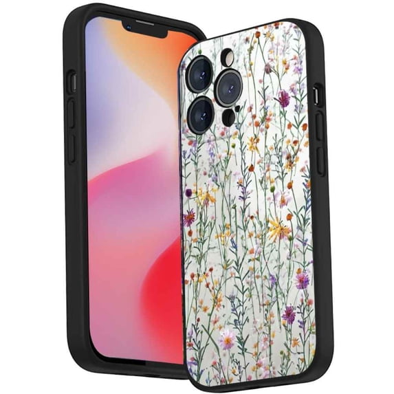 Wild-Flowers-391 Phone Case, Degined for iPhone 14 Pro Max Case Men Women, Flexible Silicone Shockproof Case for iPhone 14 Pro Max