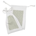 thumbnail image 2 of Botanical Fabric Pouch Set of 2, Colorful Leaves and Mother Nature Branches of Curved Bouquets Dots, Drawstring Bag for Toiletries Masks and Favors, 9" x 6", Eggshell and Multicolor, by Ambesonne, 2 of 2