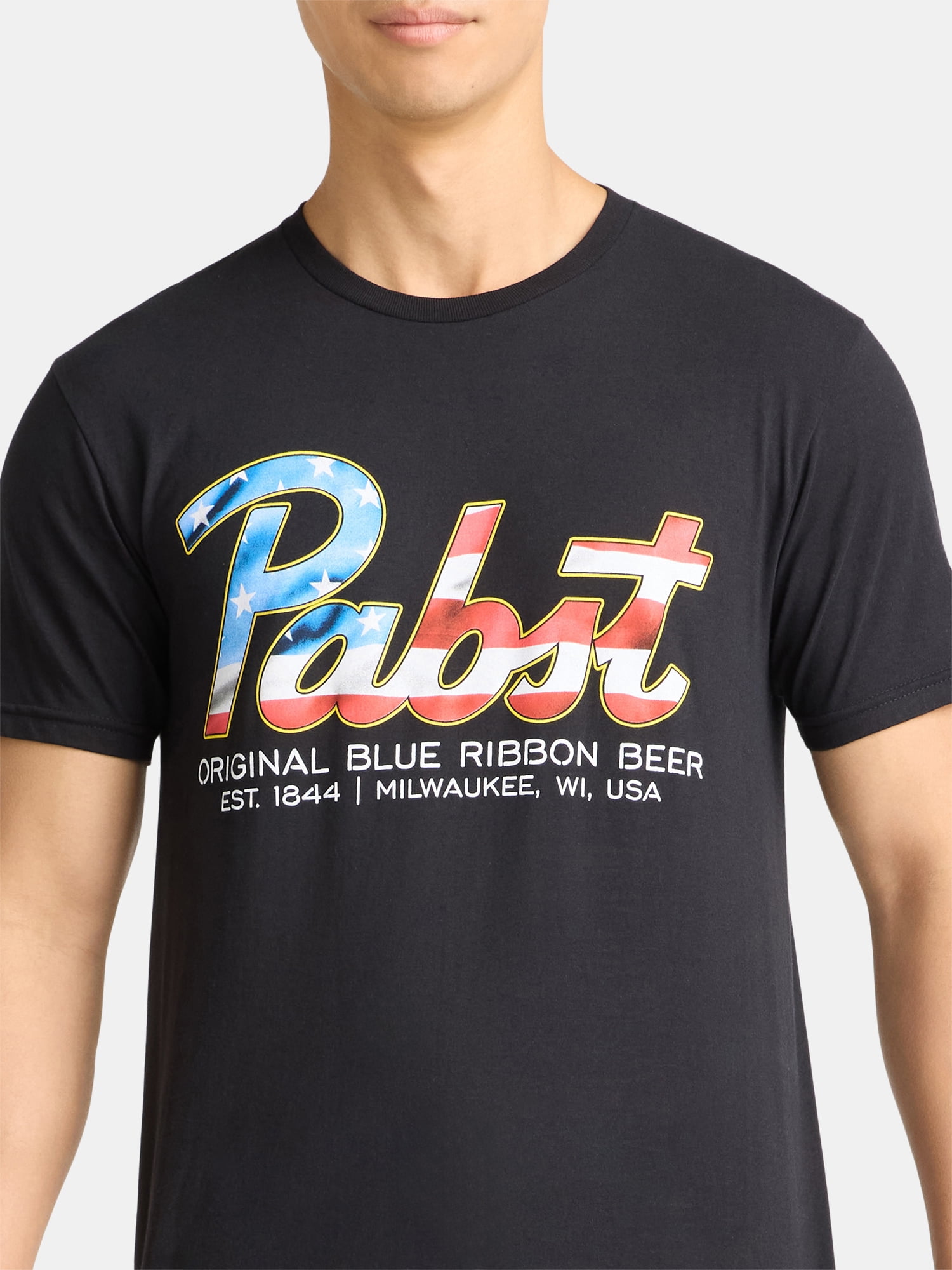 Pabst Blue Ribbon, Men's & Big Men's Graphic T-Shirt, Patriotic PBR, Sizes S-3XL