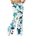 thumbnail image 3 of Cutuoiiu Womens Fashion Floral Print Flared Pants with Elastic Waist for Workout and Daily Wear Gift, 3 of 7