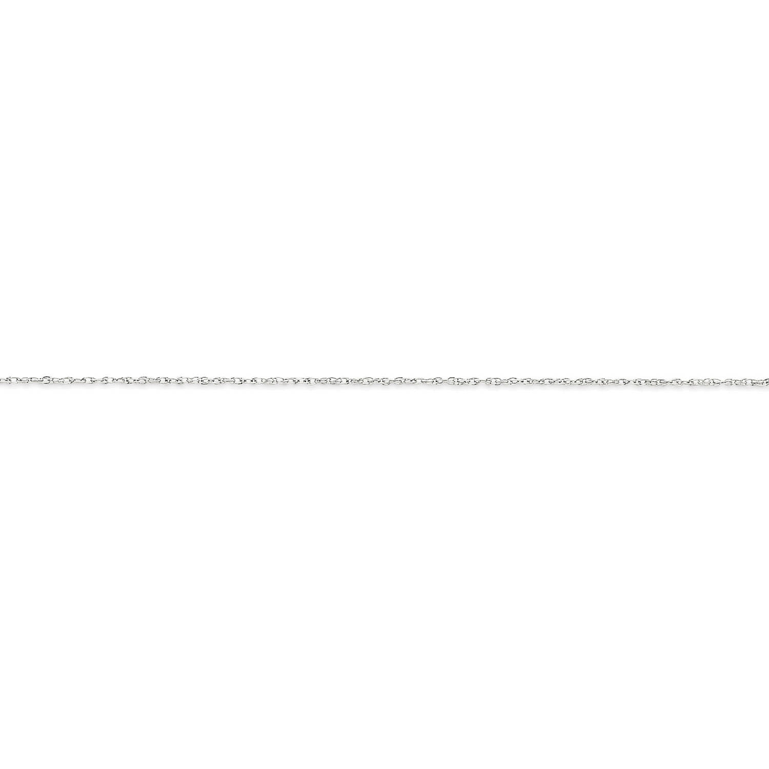 Primal Gold 14 Karat White Gold 0.8mm Polished Light Baby Rope Chain