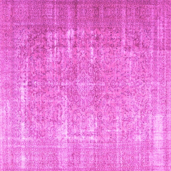 Ahgly Company Indoor Square Persian Pink Traditional Area Rugs, 5' Square