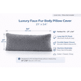 thumbnail image 6 of Reafort Ultra Soft Sherpa Body Pillow Cover/Case with Zipper Closure 21"x54", 6 of 8