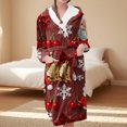 thumbnail image 2 of Peignoirs pour Femmes Peignoir Long Chaud Tendance à Manches Longues d'Hiver Pyjama Robe de Nuit, 2 of 5