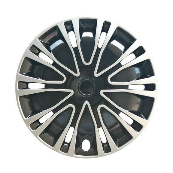 Maidao Silver & Black ABS Hub Caps 13 Inch Set of 4, Tapas para Rines 13, Premium Wheel Covers 13 Inch, R13 Rim Cover Set, Snap On Durable Car Replacement Exterior Accessories