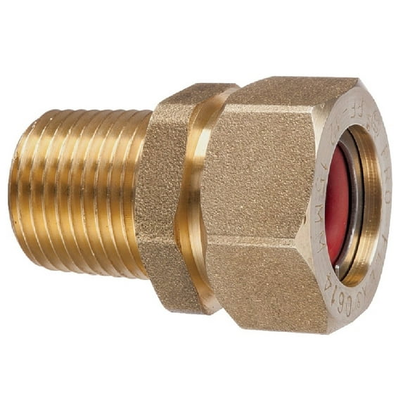 Pro-Flex PFMF-3406C Tube to Pipe Adapter, 3/4 Inch, Brass