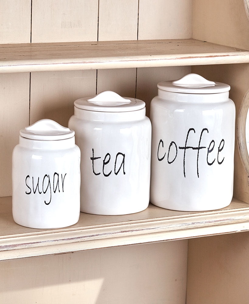 tea coffee sugar canisters walmart