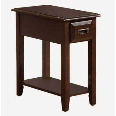 HomeRoots Dark Cherry Wooden Side Table